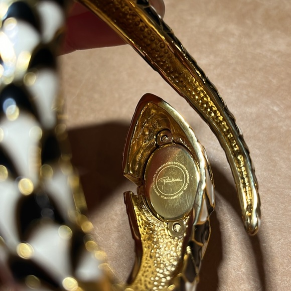 Vintage Roberto Cavalli Snake Flower SS Womens Wristwatch 24 MM - Picture 6 of 6